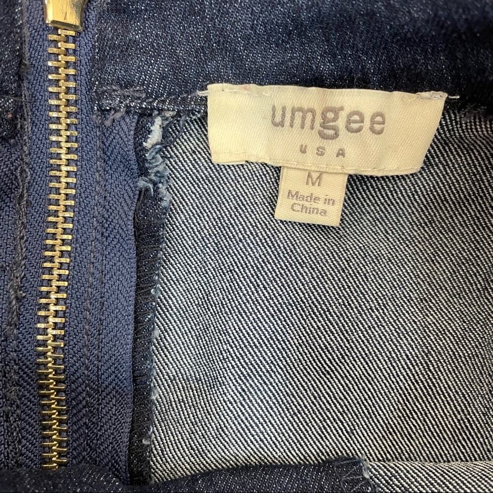 Umgee Lace Up Denim Mini Skirt - Picture 3 of 5